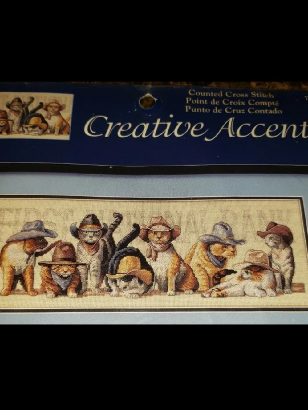 Dimensions Creative Accents "Cowboy Cats" Counted Cross-Stitch Kit 7939